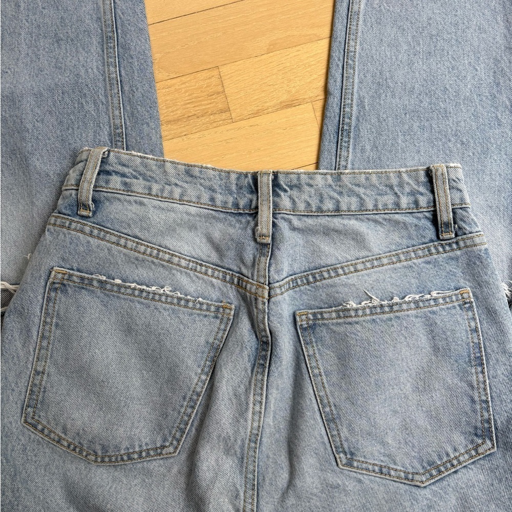 Zara Blue Straight Jeans Classic Denim - Picture 4 of 6